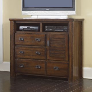 Progressive Furniture Trestlewood 4 Drawer Media Chest P611 46
