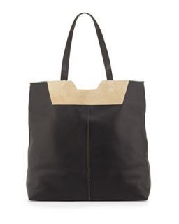 Paper Bag Leather Tote, Black/Brown   Proenza Schouler