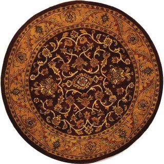 Safavieh Handmade Golden Jaipur Burgundy/ Gold Wool Rug (6 Round)