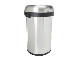 simplehuman 60L Semi Round Open Can Stainless Steel/Brushed