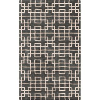 Hand tufted Sittard Grey Geometric Wool Rug (33 X 53)