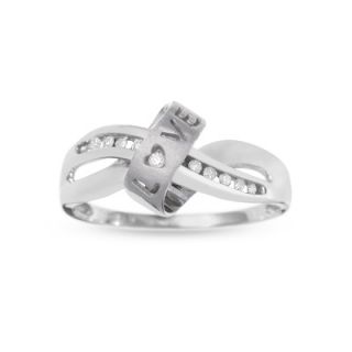 Diamond Accent Love Knot Ring in 10K White Gold   Zales
