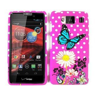 Butterfly on Flowers Snap on Cover Faceplate for Motorola HD Maxx xt926m Cell Phones & Accessories