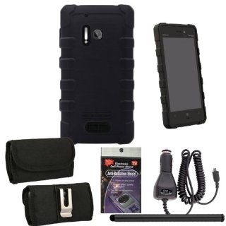 BodyGlove Dropsuit Case for Nokia Lumia 928. Comes with Car Charger, Stylus Pen and Horizontal Metal Clip Case that fits your phone with the Cover on it and Radiation Shield. Cell Phones & Accessories