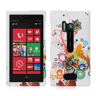 For Nokia Lumia 928 Ctystal Rubber Case Autumn Flower with Cute Free Gift (Colors Random) Cell Phones & Accessories