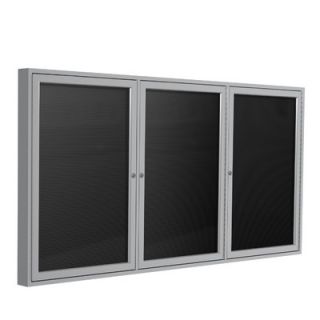 Ghent 3 Door Aluminum Frame Enclosed Vinyl Letterboard GEX1230