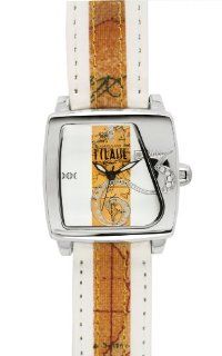 Prima Classe Women's PCD 928S/BB Square White Dial Geo Design Crystal Watch Watches
