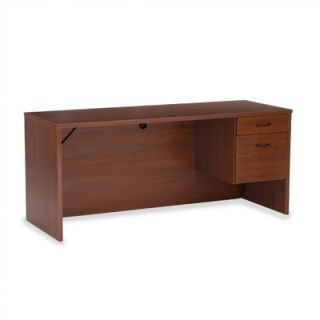 Virco 66 W Single Pedestal Credenza with Wood Grain Laminate Surface 562466R