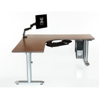Populas Vox Adjustable Perfect Corner Desk VX727224 PC L Finish Urban Walnut
