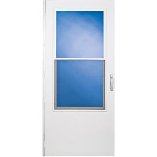 Comfort Bilt West Point White Mid View Tempered Glass Storm Door (Common 36 in x 78 in; Actual 37.56 in x 79.13 in)