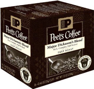 16 Count   Peet's Coffee Major Dickason Blend Single Cup Coffee for Keurig K Cup Brewers  Coffee Brewing Machine Cups  Grocery & Gourmet Food