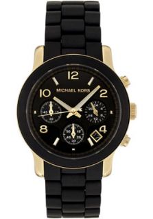 Michael Kors MK5191  Watches,Womens Chronograph Black Polyurethane/Yellow Gold Tone, Chronograph Michael Kors Quartz Watches