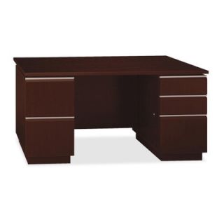 Bush Milano 2 Double Ped Desk with optional Glass Doors Bookcase Hutch 50DDP6