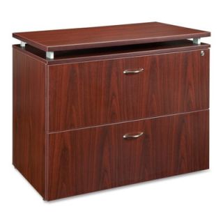 Lorell Ascent 68600 Series 2 Drawer  File Cabinet 68718 / 68719 Finish Mahogany