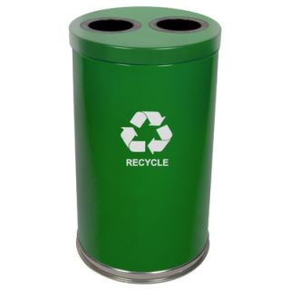 Witt 18 W Recycling Unit with Two Openings 18RTXX 2H Color Green