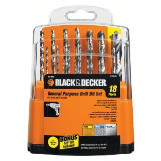 Black & Decker 71 931 HSS Drill Bit Set, 18 Piece   Jobber Drill Bits  