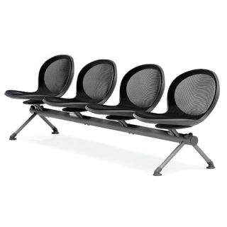 OFM Net Series Four Chair Beam Seating NB 4 Color Black