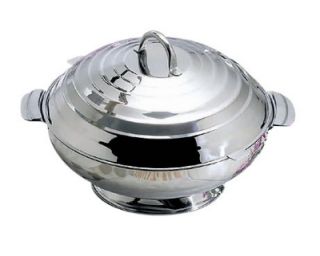 Bon Chef 13.6 in Round Insulated Hotpot Server w/ Locking Lid, Stainless
