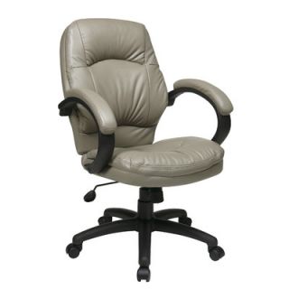 OSP Designs Deluxe Managers Chair with Padded Arms FL605 U Color Smoke