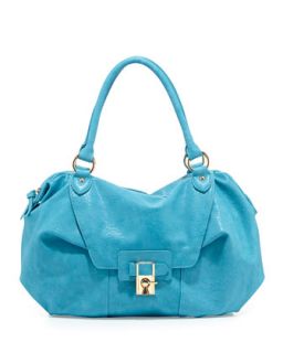 Daniela Turn Lock Satchel Bag, Turquoise   V Couture by Kooba