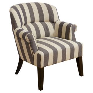 Home Loft Concept Drake Stripe Fabric Club Chair W3848329