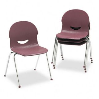Virco I.Q. Series Armless Stacking Chair VIR26451750 Seat Finish Wine