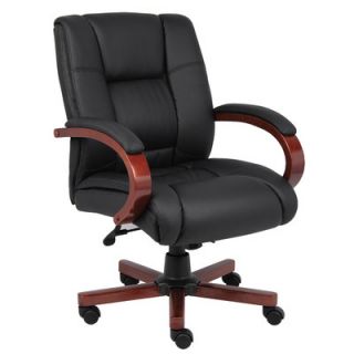 Boss Office Products Mid Back Executive Chair B8996 C / B8996 M Finish Mahogany