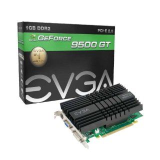 Evga GeForce 9500 GT 550MHz DDR2 1 GB 12.8 GB/s PCI E 2.0 Heatsink with HDTV Graphic Card 01G P3 N935 LR Electronics