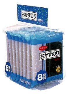 Shirako Seaweed Roasted Okazu Nori   8 Individual Packs in a Bag for Sushi Wrap or Snack  Sea Vegetables  Grocery & Gourmet Food