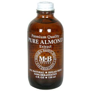 Morton & Bassett Pure Almond Extract, 4 Ounce Jars (Pack of 3)  Natural Flavoring Extracts  Grocery & Gourmet Food