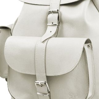 Grafea Bianca Medium Leather Rucksack   White      Womens Accessories