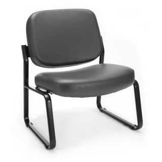 OFM Big and Tall Armless Vinyl Chair 409 VAM 60 Seat / Back Color Charcoal