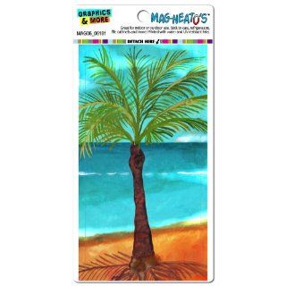 Graphics and More Palm Tree Blue Beach Tropical Ocean Vacation Hawaii Island Mag Neato's Car Refrigerator Locker Vinyl Magnet   Automotive Decals