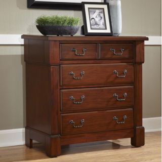 Home Styles Aspen 4 Drawer Chest 5520 41 / 5521 41 Finish Rustic Cherry