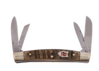 Kissing Crane Knives 9430 Mini Congress Pocket Knife with Ram's Horn Handles   Pocketknives  
