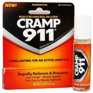 Cramp 911 Muscle Relaxing Roll on Lotion (Leg Cramps)   0.15 oz (PACK OF 3) Health & Personal Care