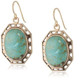 Barse "Windsor" Genuine Turquoise Drop Earrings Jewelry