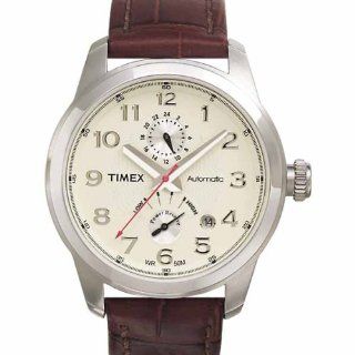 Timex Men's T2D941 Automatic Brown Strap Watch Timex Watches