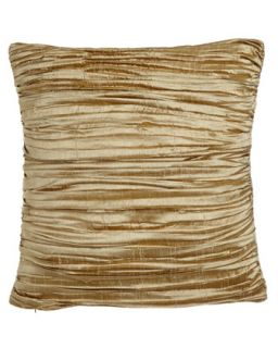 Pleated Silk Pillow with Feather/Down Insert, 18Sq.   Austin Horn Classics