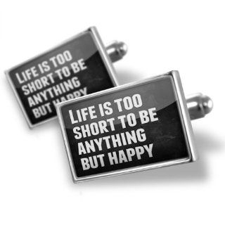 Cufflinks Life is too short to be anything but happy   Neonblond NEONBLOND Jewelry