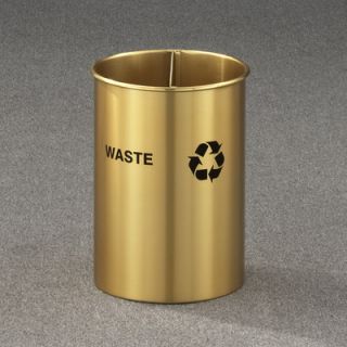 Glaro, Inc. RecyclePro Dual Stream Open Top Recycling Receptacle RO 266 BK WA