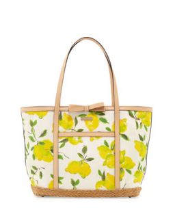 capri espadrille francis tote bag, painterly lemons   kate spade new york