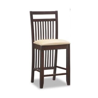 Leick 25 Bar Stool  10080DW/CH / 10080WG/CR Finish Wenge, Seat Finish Cream