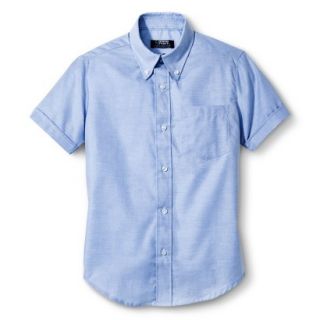 French Toast Boys School Uniform Short Sleeve Oxford Shirt   Light Blue 18