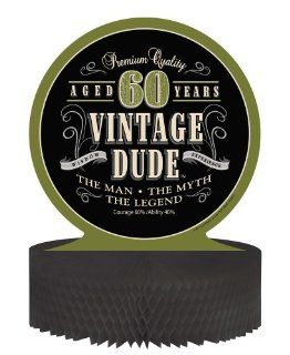 Creative Converting Vintage Dude 60th Birthday Centerpiece with Honeycomb Base Kitchen & Dining