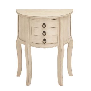 Woodland Imports 3 Drawer Nightstand 9621 Color Off White