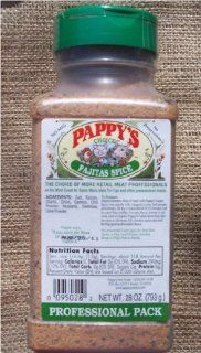 Pappy's Original Fajita Spice Seasoning 28 Oz. Professional Package  Gourmet Rubs  Grocery & Gourmet Food