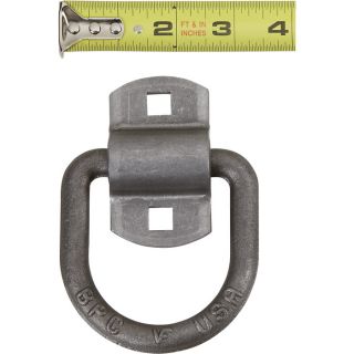 Buyers Heavy-Duty Forged D-Ring — 1/2in. Dia. w/ 2-Hole Bracket  Rope Rings