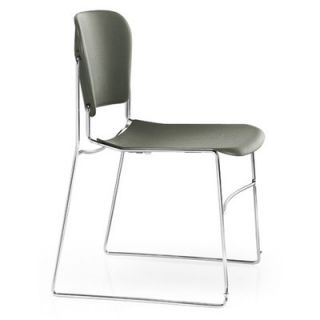 KI Furniture Perry Stack Chair with Chrome Frame PRYP/PRYP Seat Finish Black