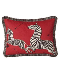 Left Facing Zebras Pillow, 16 x 22   Scalamandre Maison by Eastern Accents